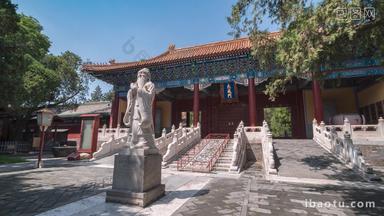 北京孔子行教像国子监大成殿固定延时摄影